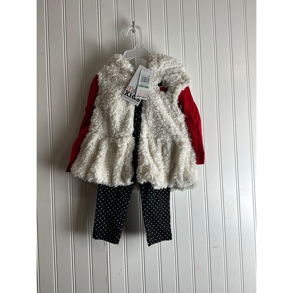 Kids Headquarters Girls 3pc Set Girls Christmas Outfit